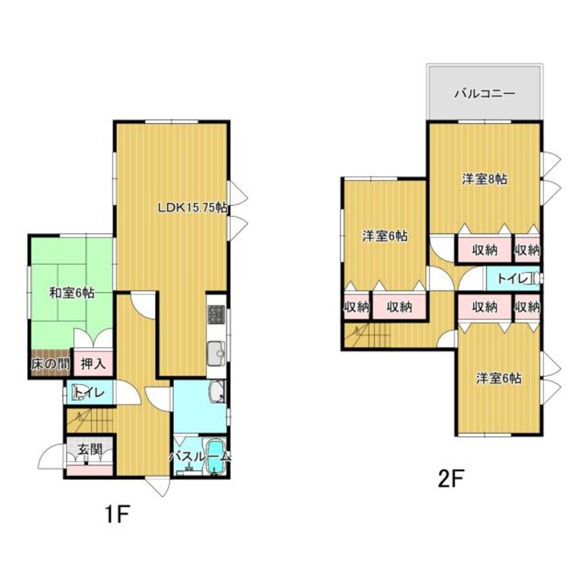 間取図 旭町A様貸家