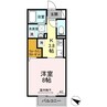 サユーレ 1Kの間取り