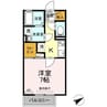 コンフォール玖波 1Kの間取り