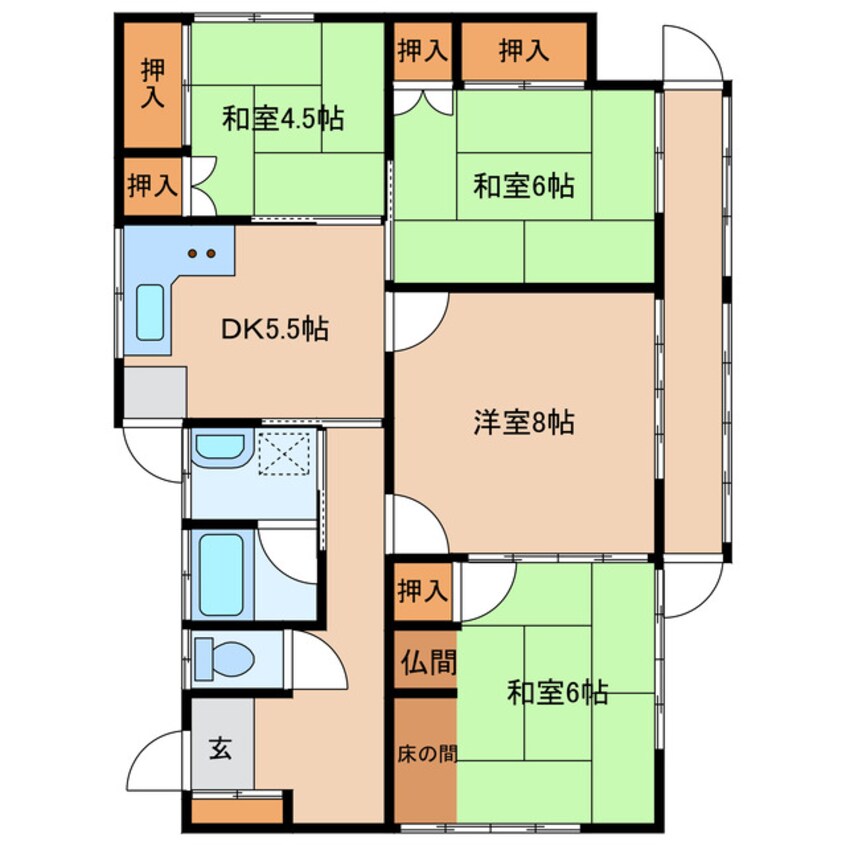 間取図 錦見１丁目貸家