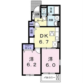 間取図 サン・ボヌール　泉町A