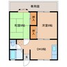 muutos南花岡3 2DKの間取り