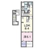 昭和町2丁目アパートB 1LDKの間取り