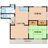 コーポりさ 2LDKの間取り