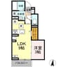 D-room若宮 1LDKの間取り