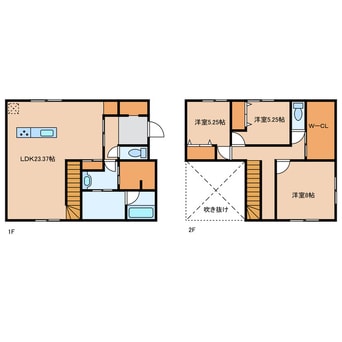 間取図 黒磯町貸家