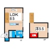 PARTIRE 1LDKの間取り