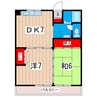 文化ハイツ 2DKの間取り