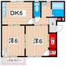 シーサイドヴィラ水木 2DKの間取り