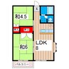 大進ハイツ 2LDKの間取り