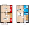メゾンベルエポック 2LDKの間取り