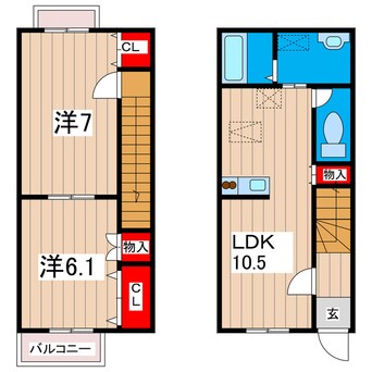 間取図 メゾングラシアＢ棟