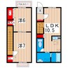 メゾングラシアＢ棟 2LDKの間取り