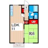 ルピナスハイツ 1LDKの間取り