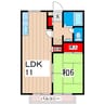 ルピナスハイツ 1LDKの間取り