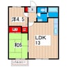 ルピナスハイツ 2LDKの間取り