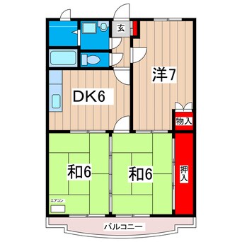 間取図 フローラルガーデンハイツ