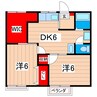 第２十王堂ハイツ 2DKの間取り