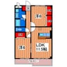 ヴァリーベル周樹 2LDKの間取り