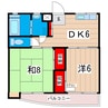 金井ビル 2DKの間取り
