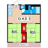 コーポヤマタ 2DKの間取り