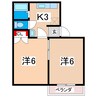 プルミエール多賀 2Kの間取り