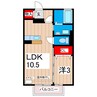 サンアレット 1LDKの間取り