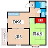 ハイツ和田 2DKの間取り