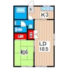 豊寿コーポ 1LDKの間取り