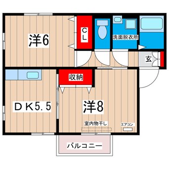 間取図 サルピンクスＢ