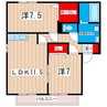 アトリオＢ 2LDKの間取り