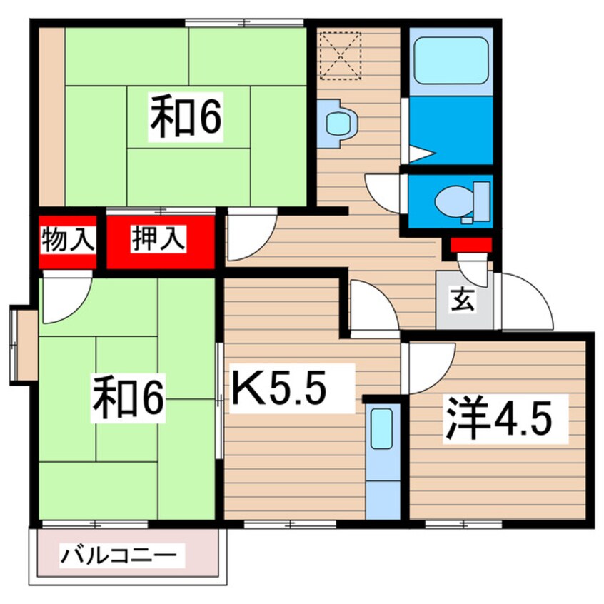 間取図 シャトー桜川Ａ