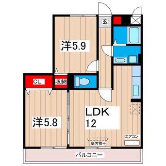 間取図 グレースヒルズⅡ