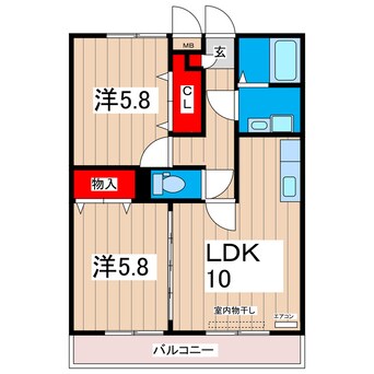 間取図 グレースヒルズⅡ