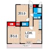 グレースヒルズⅡ 2LDKの間取り