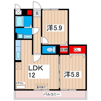 間取図 グレースヒルズⅡ