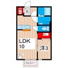 サニーキャッスル 1LDKの間取り