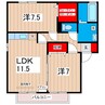 アトリオA 2LDKの間取り