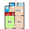日向ハイツ 2DKの間取り