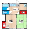 YsフラッツA 2Kの間取り