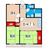 吉村マンション 3DKの間取り