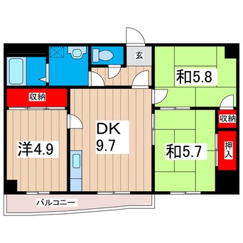 間取図 黒川第二マンション