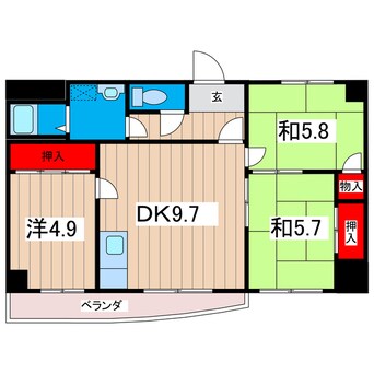 間取図 黒川第二マンション