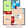 セジュール・フジサクＡ 2LDKの間取り