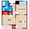 久慈積豊ハイツ 2DKの間取り