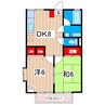 ブライトハイツ 2DKの間取り