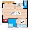大久保町大窪様棟割貸家 1Kの間取り