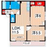 コージーコートＡ 2LDKの間取り