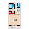 コーポＹＡＷＡＲＡ 1Kの間取り