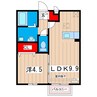 サニーシーズン 1LDKの間取り